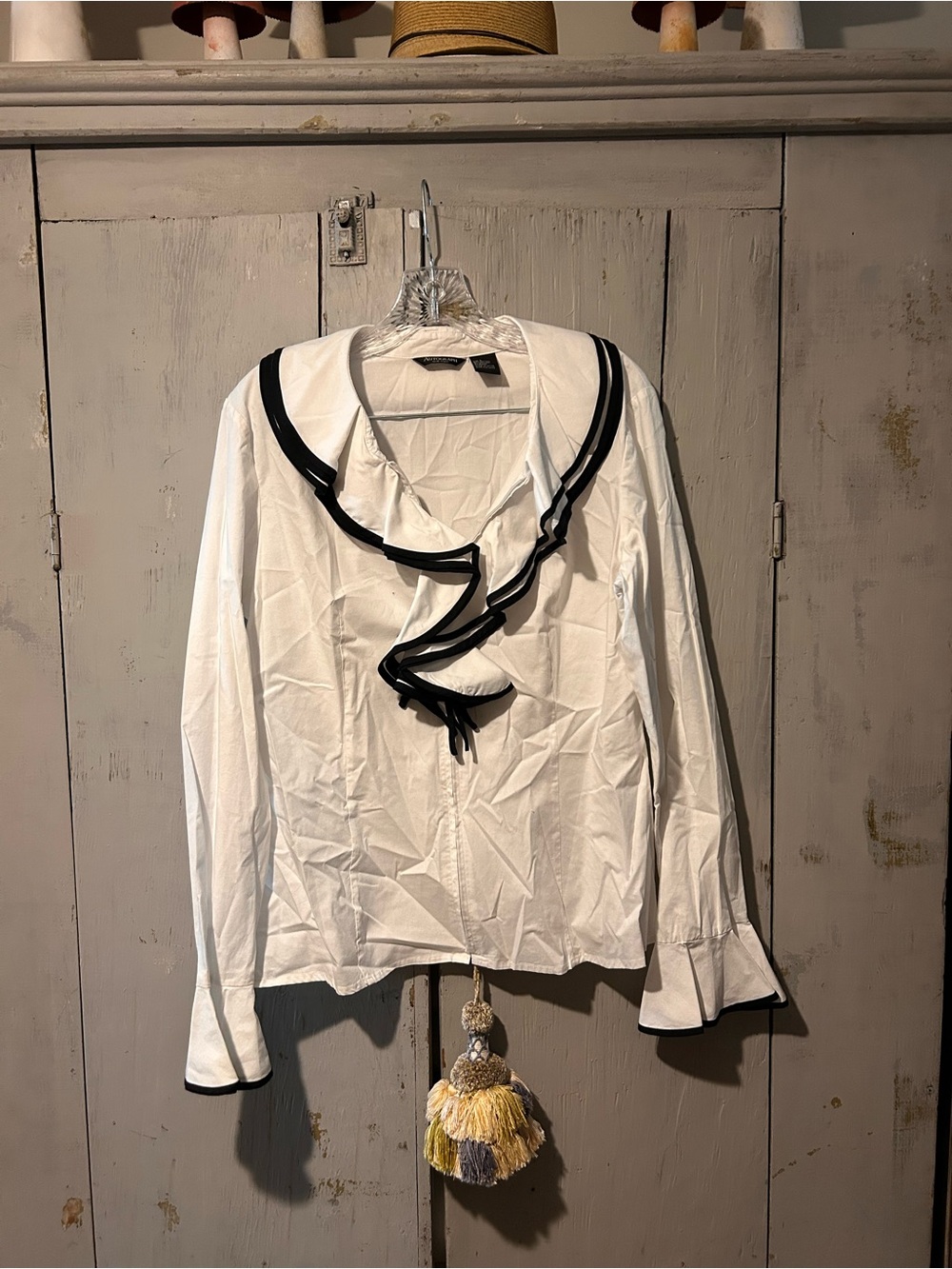 Autograph New York sailor-ish blouse